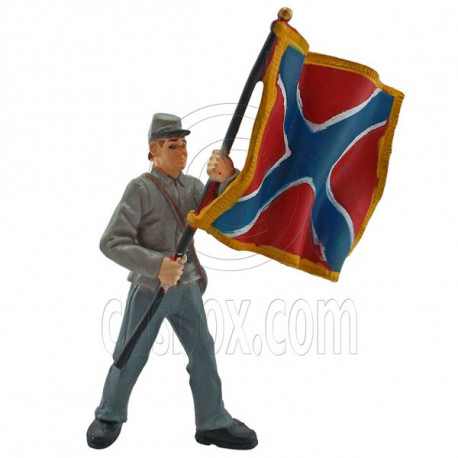  Flag Bearer Man Army Guard Figure Painted War Train Model 1:30 G Scale