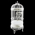 White Wire Metal Birdcage Jewelry Display Dollhouse Furniture