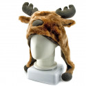 Moose Deer Animal Mascot Plush Costume Mask Fur Hat Cap