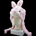 Pink Rabbit Bunny Funny Mascot Costume Mask Fur Hat Cap