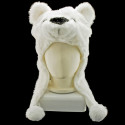 Polar Bear Mascot Plush Fancy Dress Costume Fur Hat Cap 
