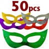 Lot 50 Shiny Bat Mardi Gras Masquerade Ball Party Mask