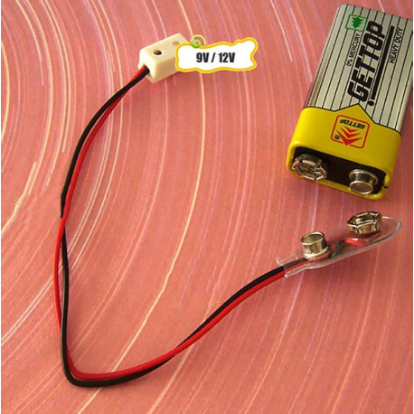 1:12 Dollhouse Miniature 9V Battery Connector w/Wire Single Receptacle LA005 