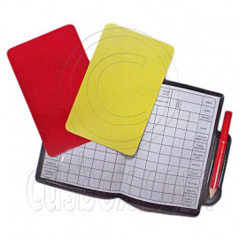 Football Referee Penalty Red Yellow Cards with Wallet Pencil Note Set