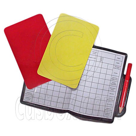 Professional Soccer Referee Wallet Football Red card Yellow Card Pencil Log Book 