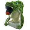Crocodile Cute Green Animal Fur Mascot Plush Costume Halloween Ball Hat Cap Mask