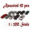 Lot/Set Assorted 10 Painted Auto Car Vehicle RR Train Model 1:200 Z Scale