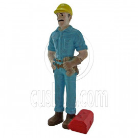 Engineer Worker with Case People Figure Painted War RR Train Model 1:30 G Scale