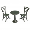 Outdoor Garden Tea Coffee Table Chairs Set 1/12 Doll's House Dollhouse Furniture