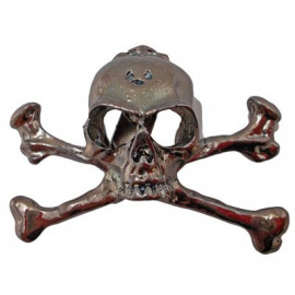 Stainless Steel Skull Pirate Lapel Crossbone Pin Badge Halloween Costume Brooch