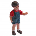 Boy Young Human Red Shirt Shorts 1:30 Scale Train Model Figure Figurine 5cm Tall