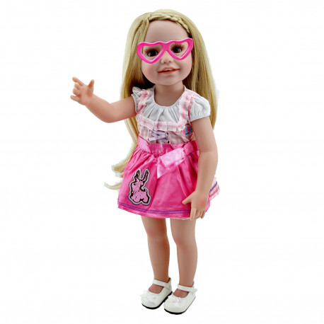 Pink Double Heart Eye Glasses Sunglasses for 18" Inch American Girl Dolls Bitty