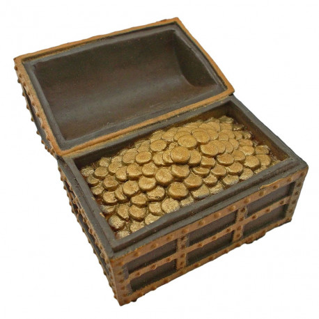 Treasure Chest Trinket Box with Coins 1:25 Scale Doll's House Miniature