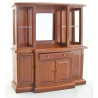 Chinese Vintage Walnut Wood Cabinet Dollhouse Furniture